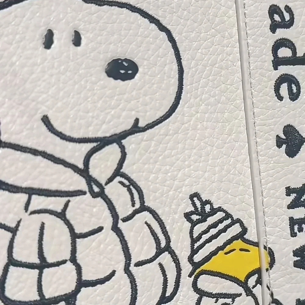 ♠️Kate Spade X Peanuts Snoopy Small Leather Tote Crossbody Bag, Cream NEW NWT - Picture 5 of 7